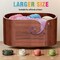 Extra Large Yarn Bowls for Crocheting, Wood Crochet Bowl for Yarn Large Storage Holder, 11.2x6.1x4.7 Wooden Yarn Bowl for Knitting, Christmas Gifts